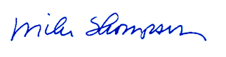 Mike's signature